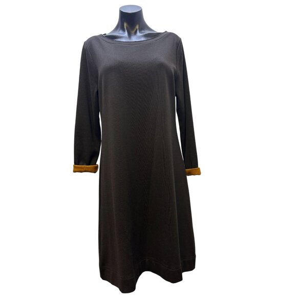 J Jill Wool Blend Black & Brown Dress L - Picture 1 of 5